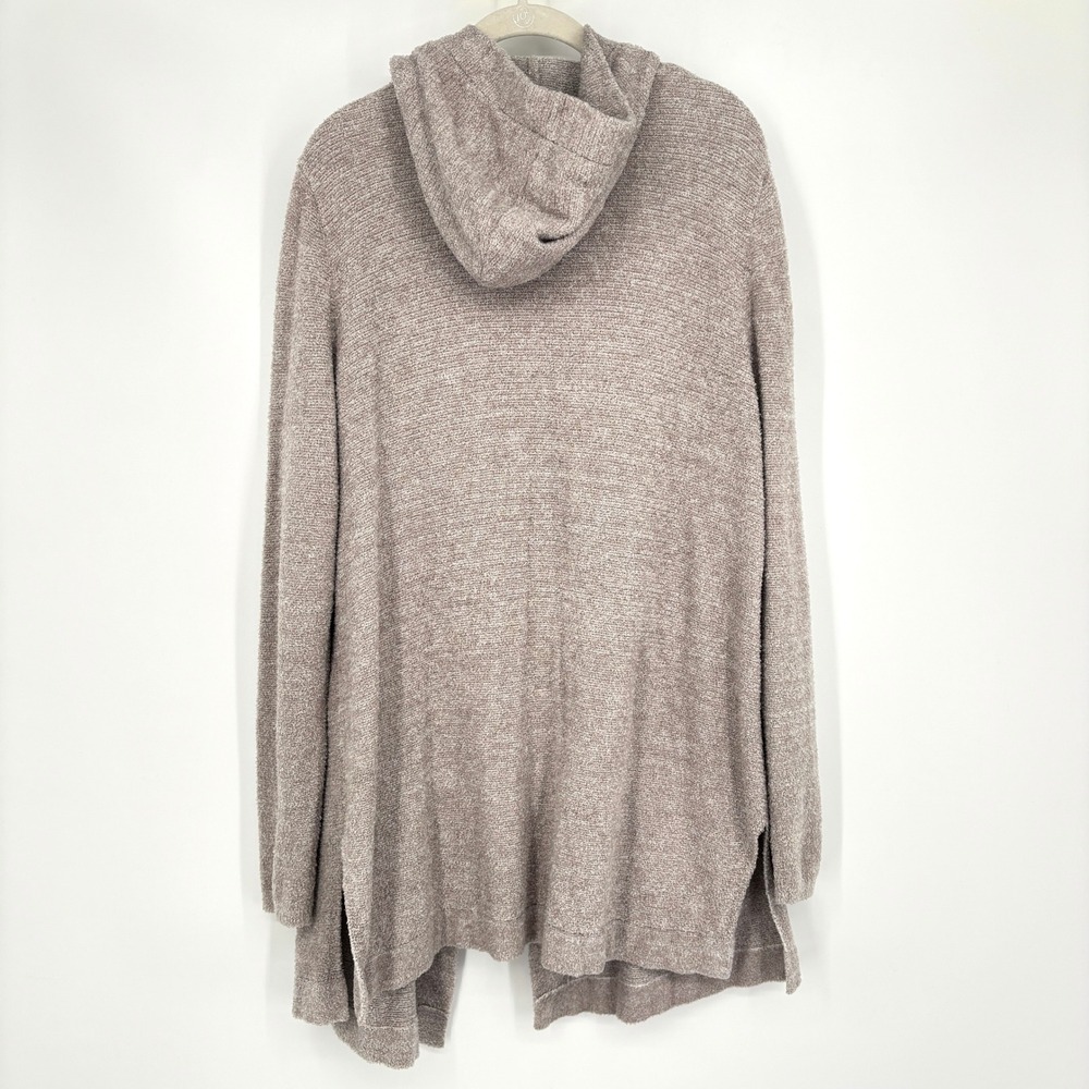 Barefoot Dreams CozyChic Lite Hooded Open Cardigan Soft Knit Pockets Size 1X - Picture 6 of 14